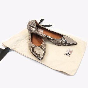 Lanvin Snake Print Flats